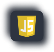 Javascript logo on a dark button